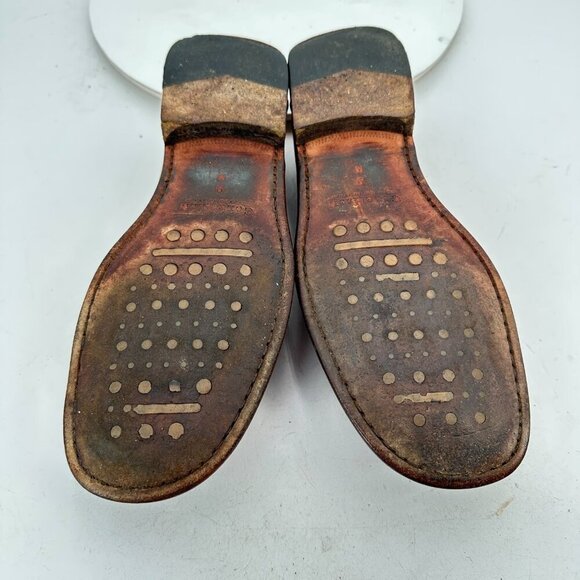 Cole Haan Men Size 9M Brown Tan Woven Leather Slip On Loafer Casual Shoes - Picture 8 of 11